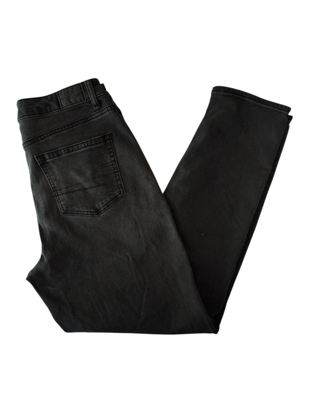 American Eagle Outfitters Women's Faded Black Mom Jeans Size 6